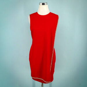 Ted Baker 1 Size XS Red Burford Rhinestone Embellished Double Layer Knit Dress